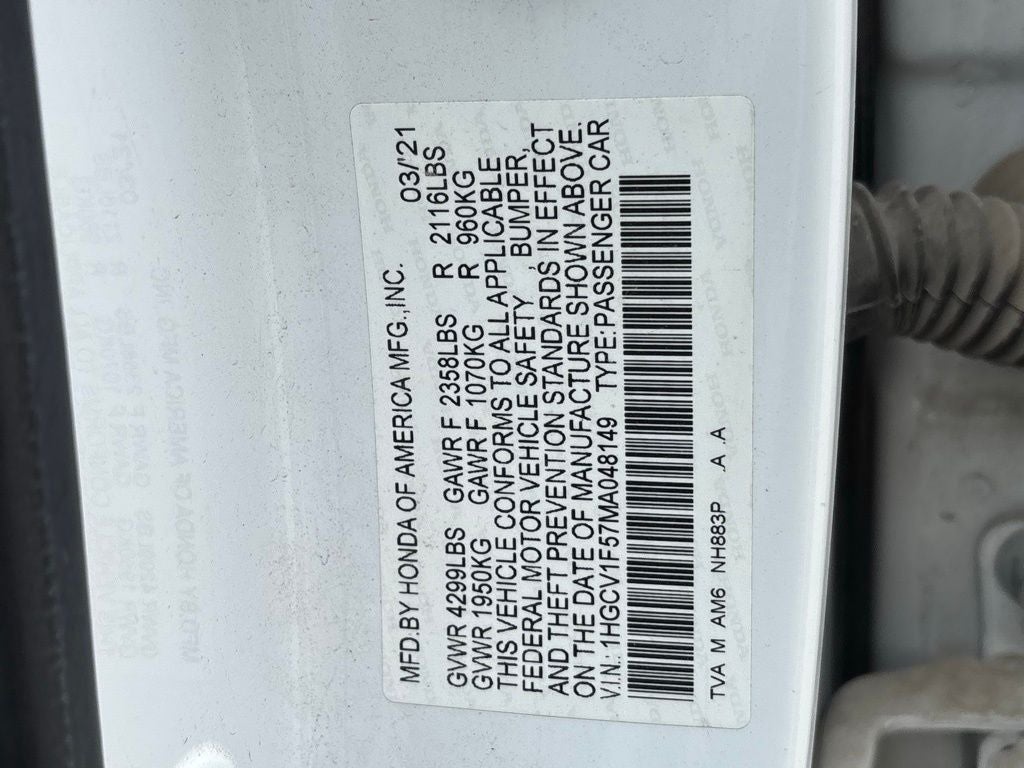 2021 Honda Accord EX-L