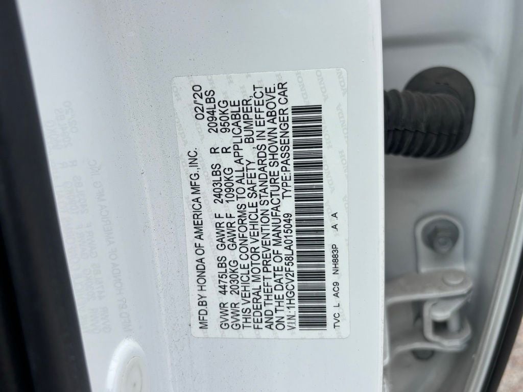 2020 Honda Accord EX-L 2.0T