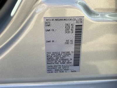 2026 Nissan Altima 2.5 SV