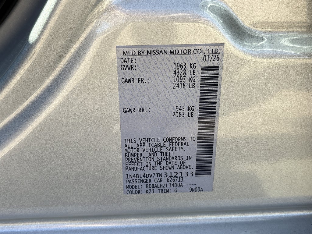2026 Nissan Altima 2.5 SV
