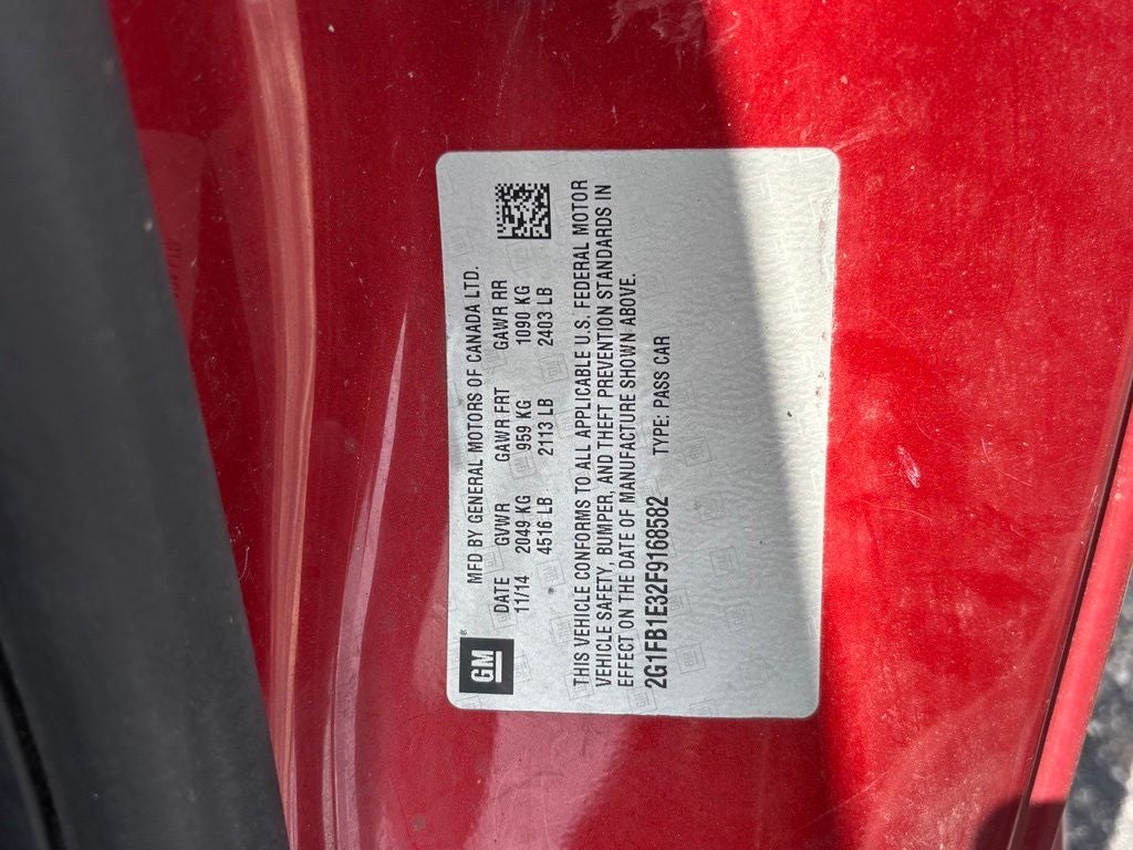 2015 Chevrolet Camaro 2LS