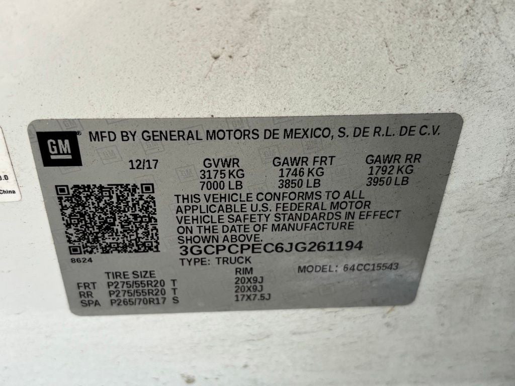 2018 Chevrolet Silverado 1500 Custom