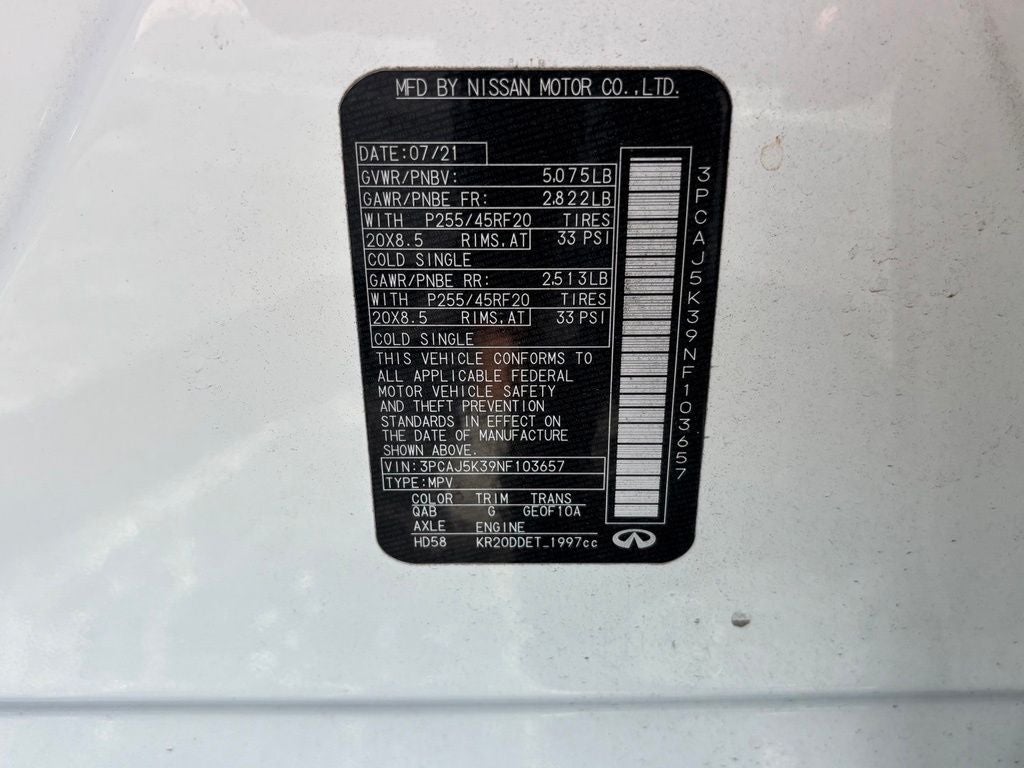 2022 INFINITI QX55 ESSENTIAL