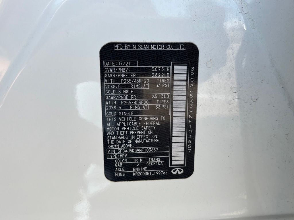 2022 INFINITI QX55 ESSENTIAL