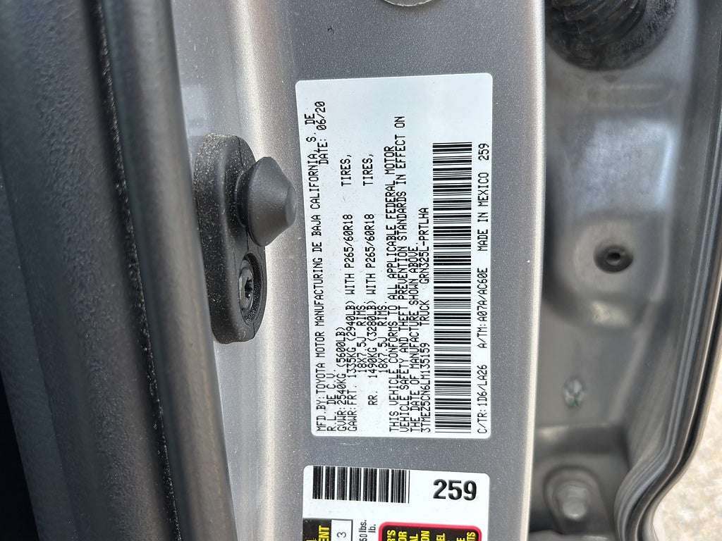 2020 Toyota Tacoma 2WD Limited