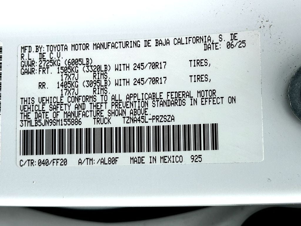 2025 Toyota Tacoma SR5