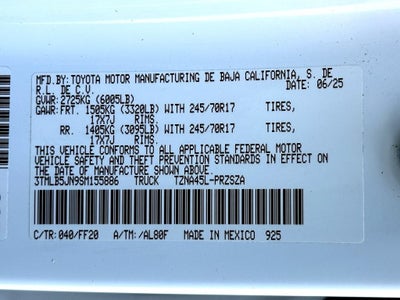 2025 Toyota Tacoma 4WD SR5