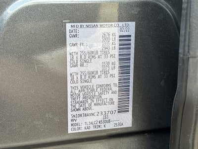 2022 Nissan Pathfinder SV