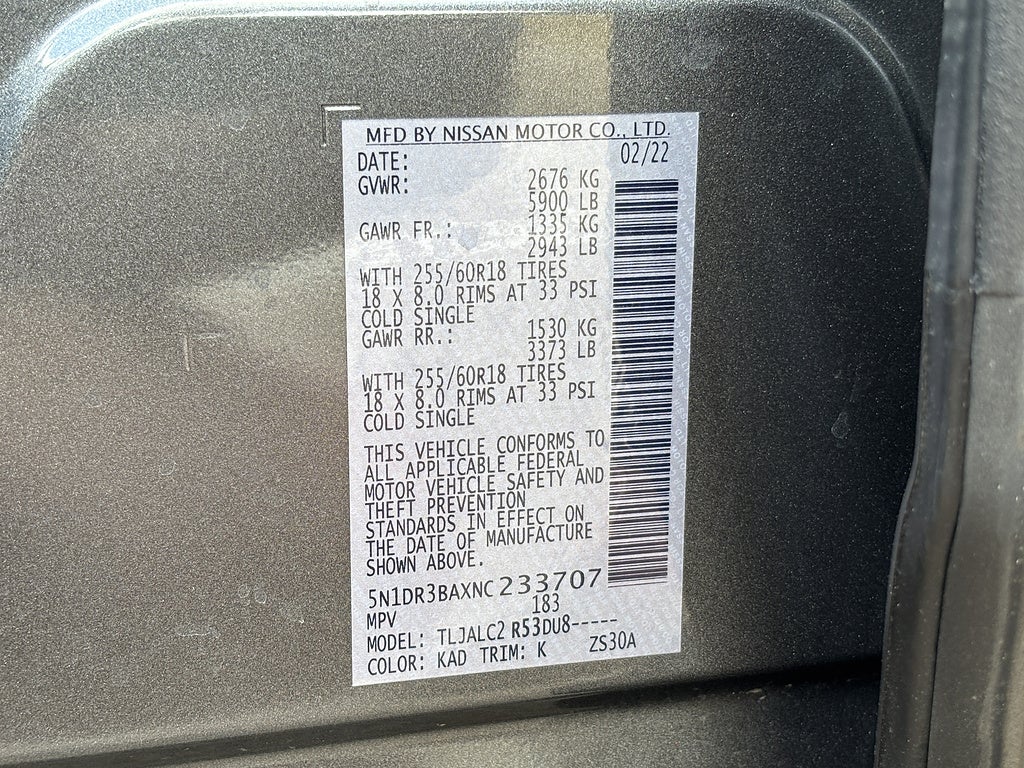 2022 Nissan Pathfinder SV