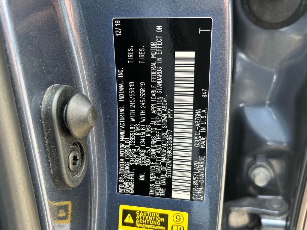 2019 Toyota Highlander Limited Platinum