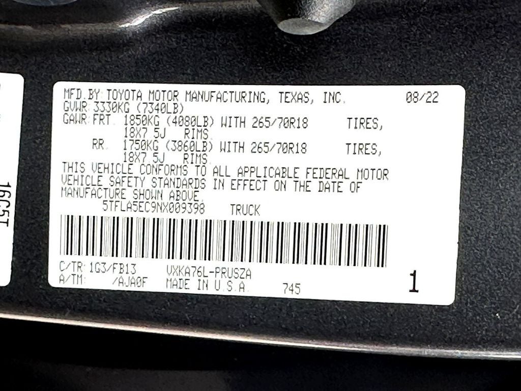 2022 Toyota Tundra SR5