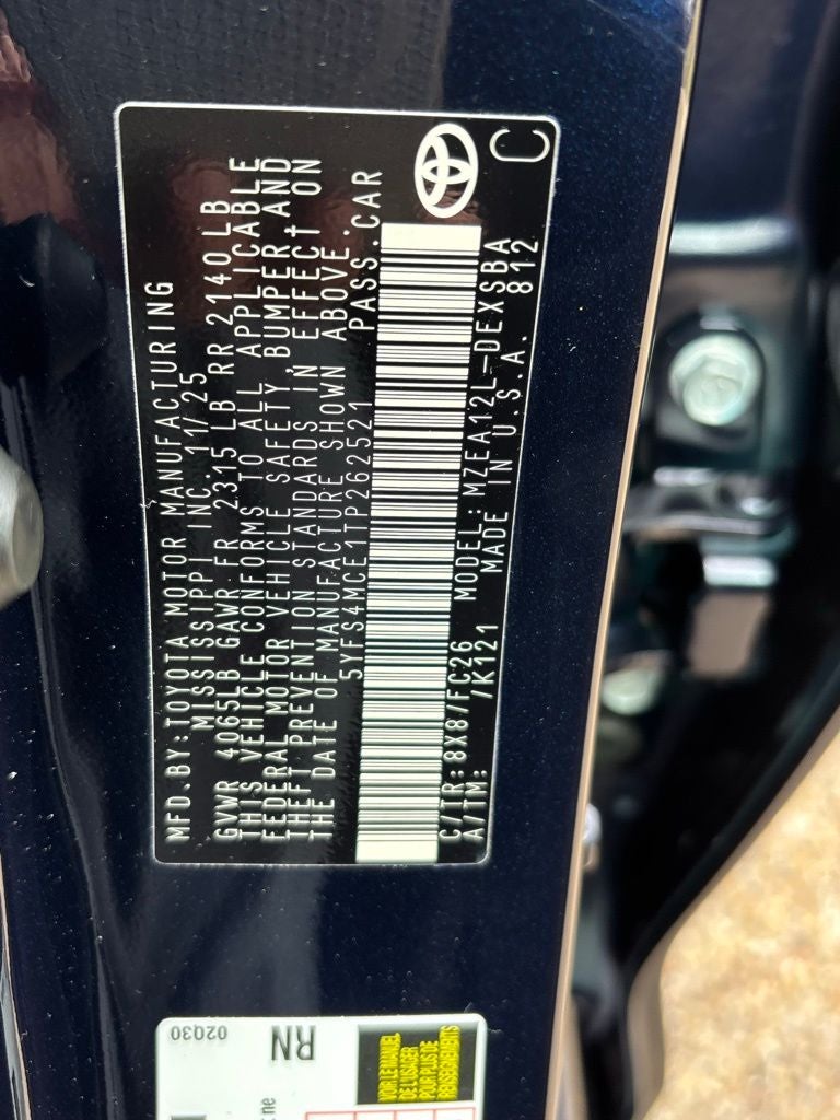 2026 Toyota Corolla SE