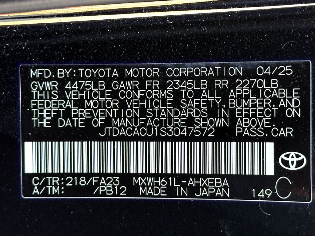 2025 Toyota Prius Plug-In Hybrid SE