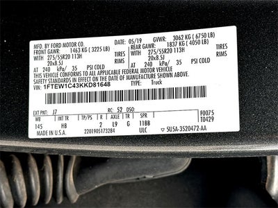 2019 Ford F-150 Lariat