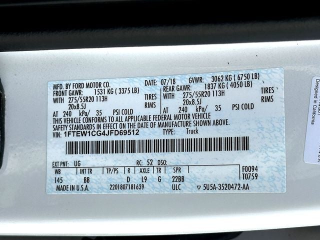 2018 Ford F-150 Platinum