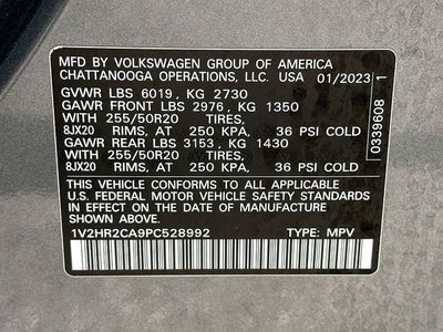 2023 Volkswagen Atlas 3.6L V6 SE w/Technology