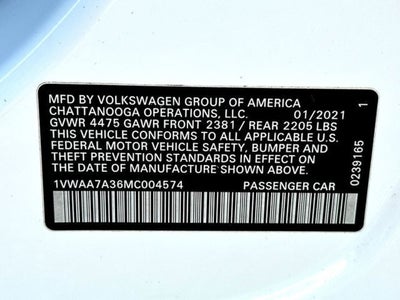2021 Volkswagen Passat 2.0T S