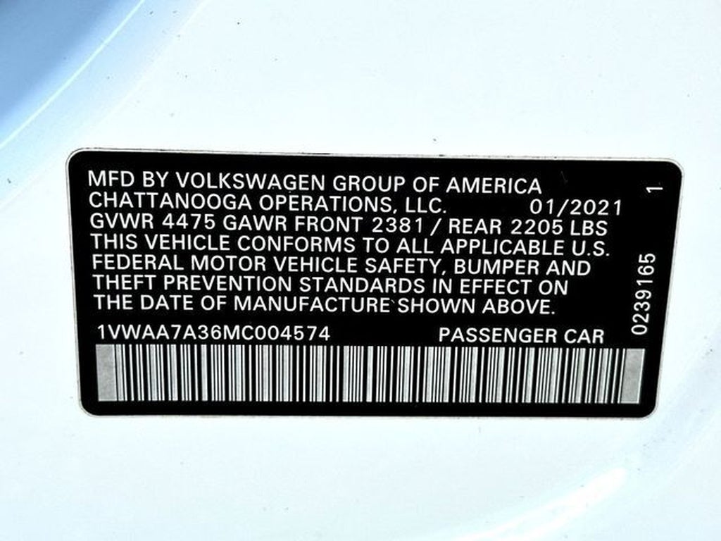 2021 Volkswagen Passat 2.0T S
