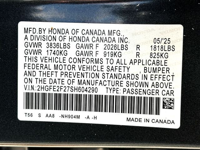 2025 Honda Civic LX