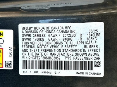2025 Honda Civic Sedan Sport