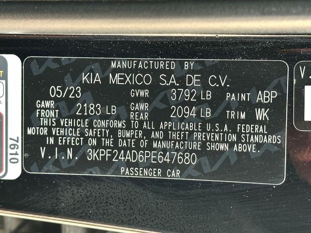 2023 Kia Forte LXS