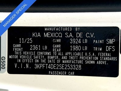 2025 Kia K4 LXS