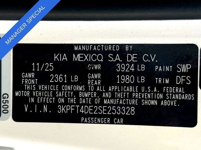 2025 Kia K4 LXS