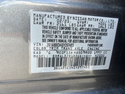 2025 Nissan Sentra SV