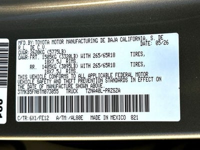 2026 Toyota Tacoma 2WD TRD Sport