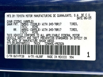 2025 Toyota Tacoma SR5