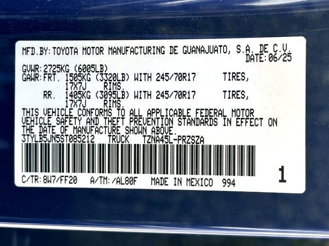 2025 Toyota Tacoma SR5
