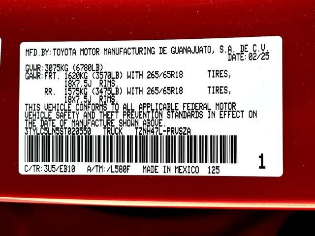 2025 Toyota Tacoma Hybrid Limited