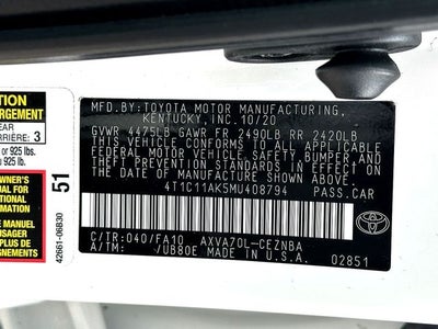 2021 Toyota Camry LE
