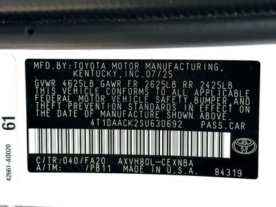 2025 Toyota Camry LE