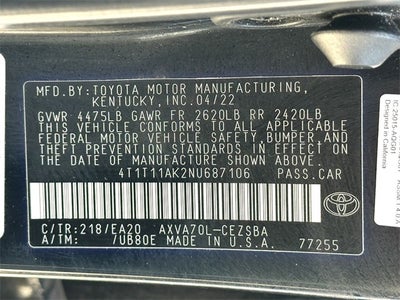 2022 Toyota Camry SE