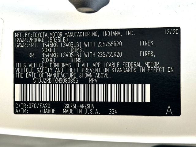 2021 Toyota Highlander XSE