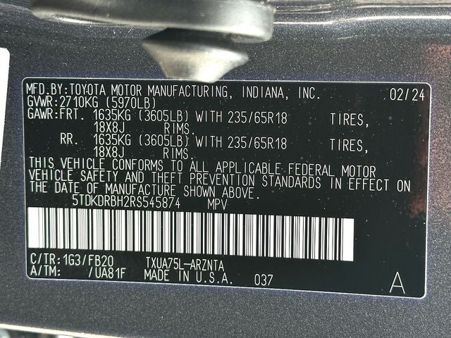 2024 Toyota Highlander LE