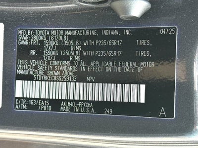 2025 Toyota Sienna XLE 8-Passenger