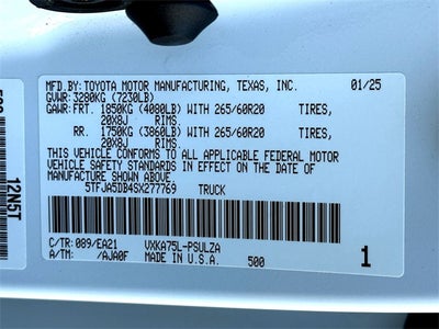 2025 Toyota Tundra Limited