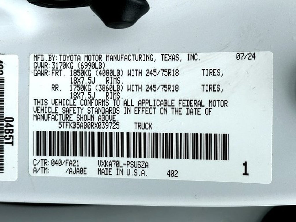 2024 Toyota Tundra 2WD SR