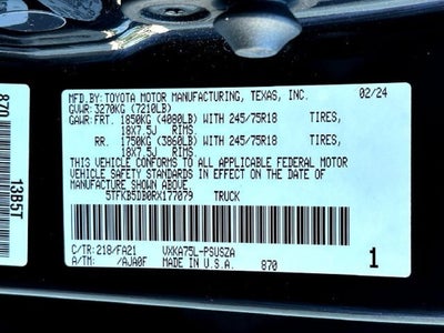 2024 Toyota Tundra 4WD SR