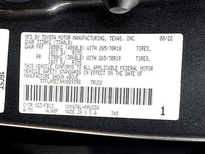 2022 Toyota Tundra SR5