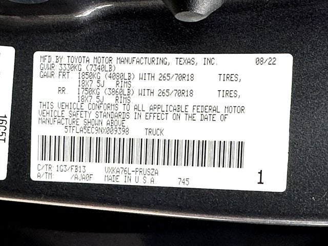 2022 Toyota Tundra SR5