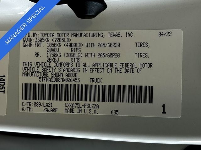 2022 Toyota Tundra Platinum
