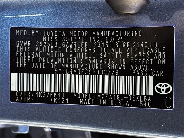 2025 Toyota Corolla LE