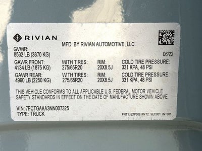 2022 Rivian R1T Adventure