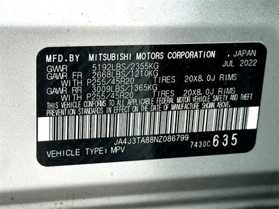 2022 Mitsubishi Outlander ES