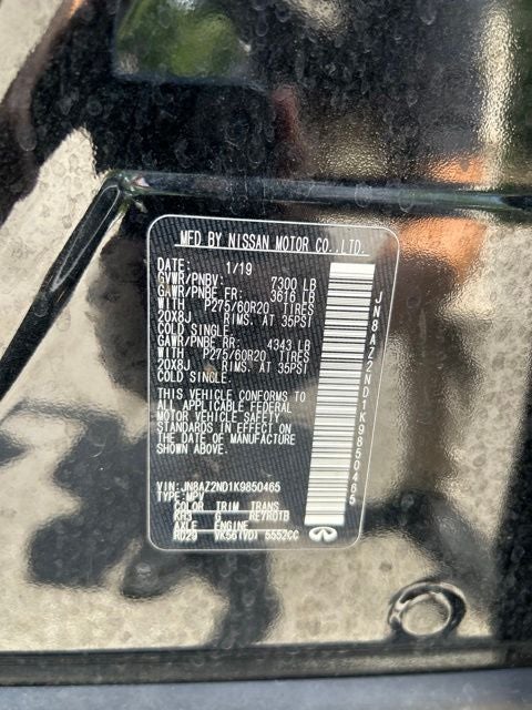 2019 INFINITI QX80 LUXE