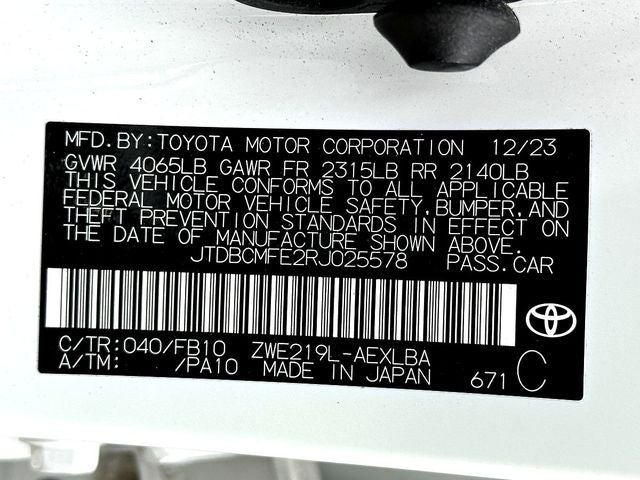 2024 Toyota Corolla Hybrid LE