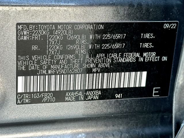 2022 Toyota RAV4 Hybrid LE